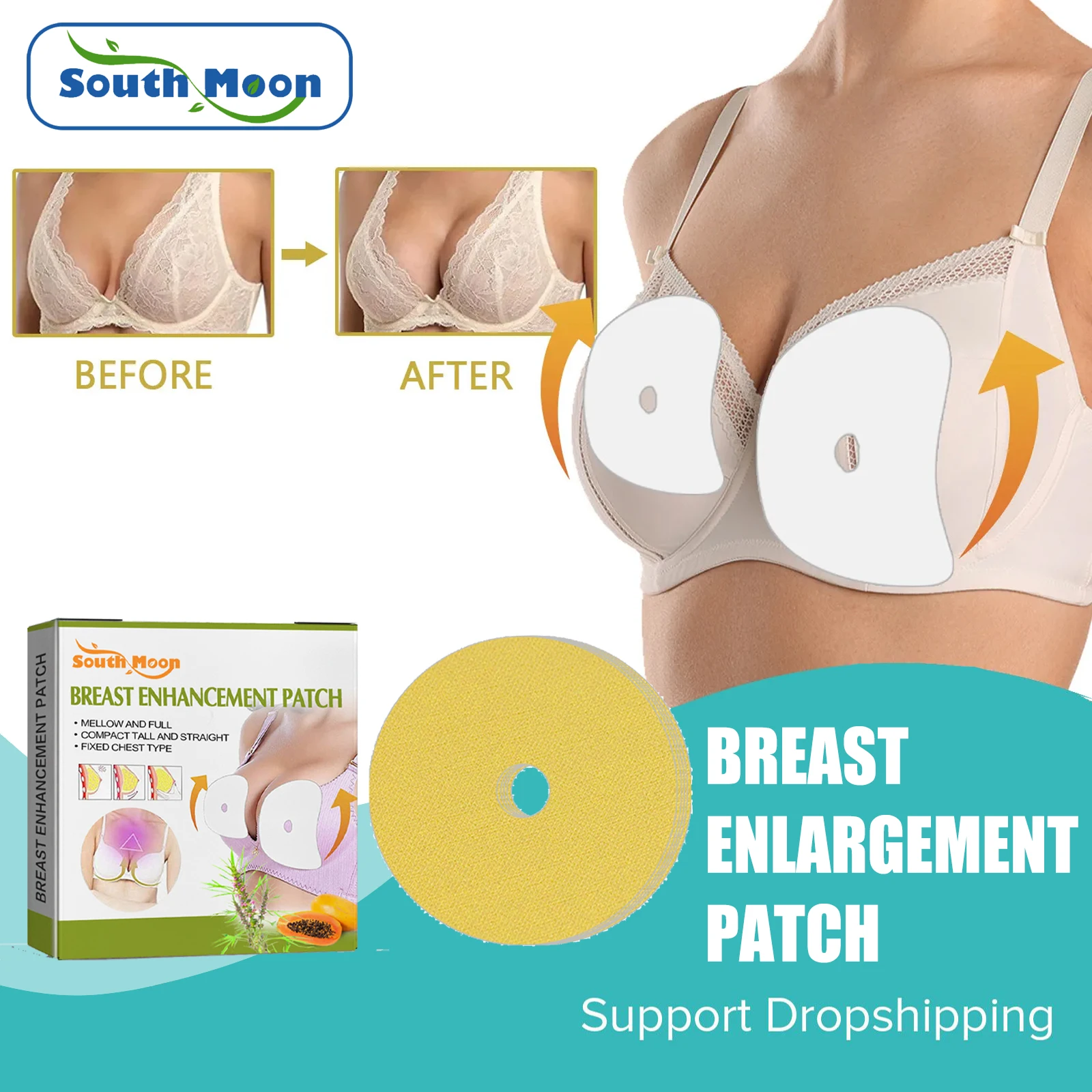 Breast Enlargement Patches Chest Enhancer Promote Female Hormone Lift Firming Breast Growth Plumping Massage Patch Bust Up Care