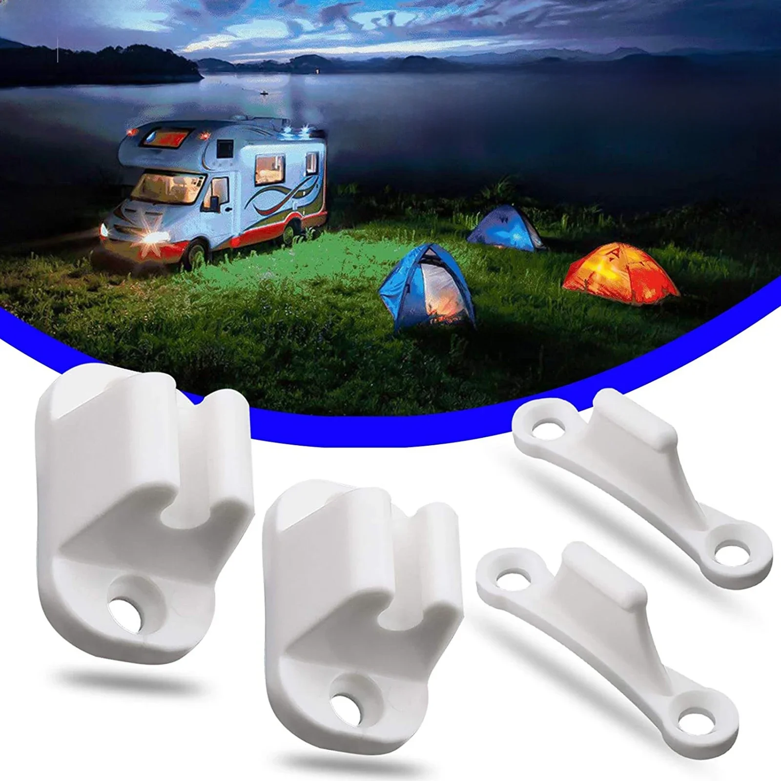 Bouchon de retenue de porte pour caravane et camping-car, 2 pièces, barrière de réinitialisation, limiteurs de maintien, support de capture poussoir pour camping-car, bateau, remorque, Nylon