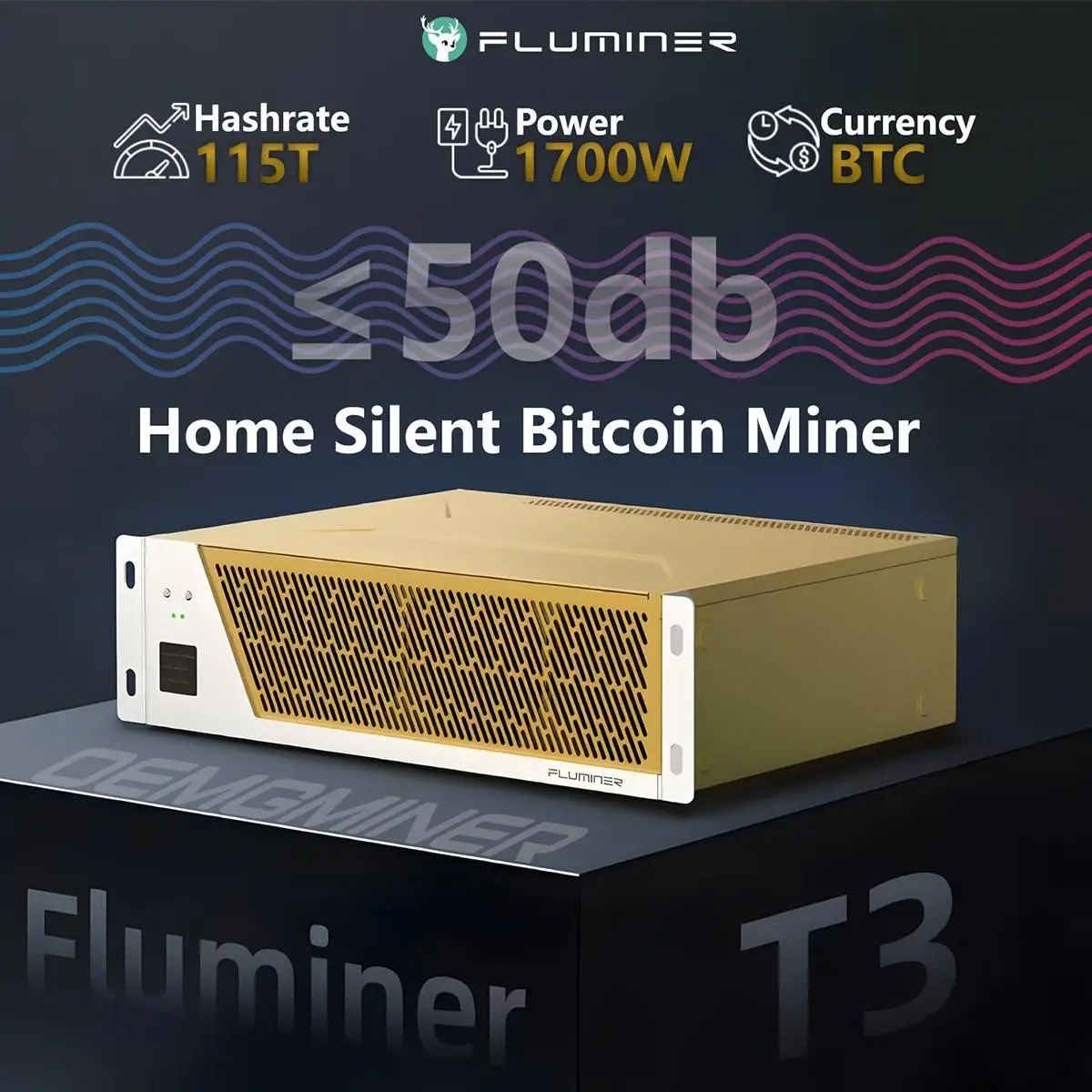 PENGIRIMAN CP SEGERA Fluminer T3 115TH Bitcoin (SHA256) Miner - Baru