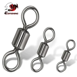 ESFISHING snap brads giratorio de acero inoxidable con rodamiento