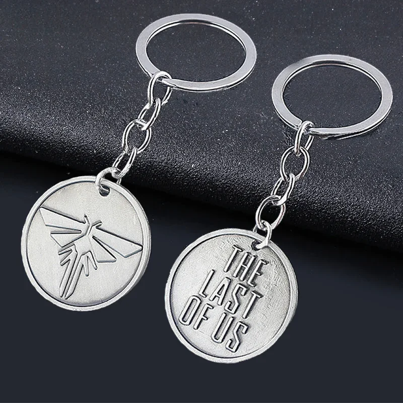 The Last Of Us 2 Chaveiro para homem, dupla face, logótipo com letra Firefly, Dogtag, Joel Ellie,