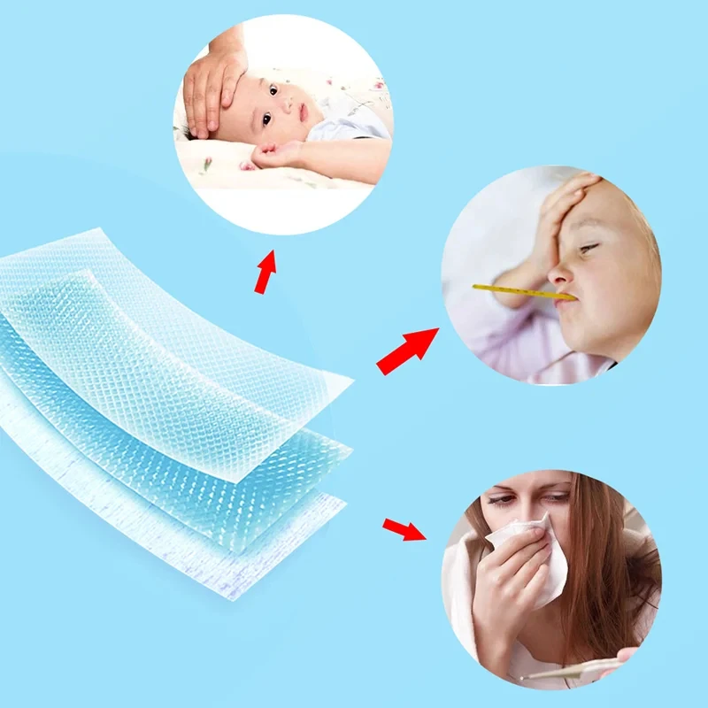 Baby Cooling Patches for Fever Discomfort Kids Adults Portable Multifunction Lower Relief Fever Cool Reducer Sticker for Summer