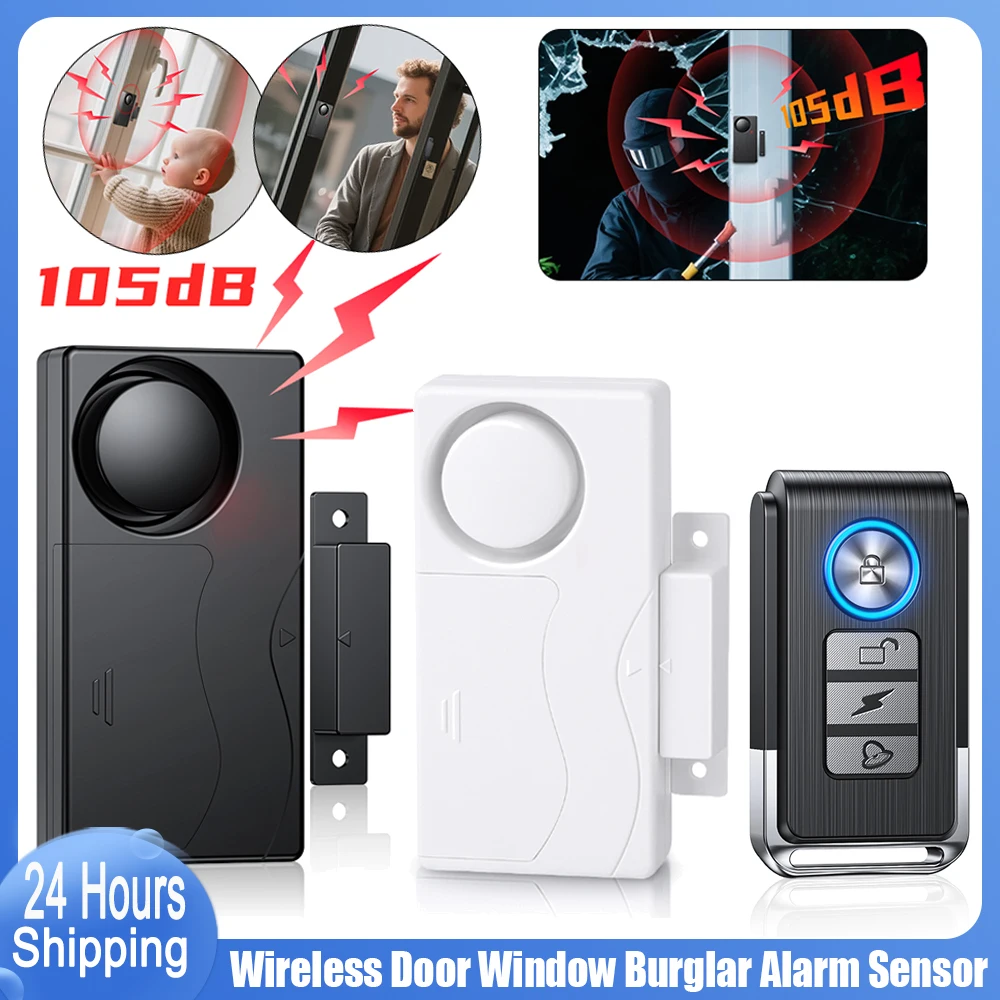 

Новый беспроводной комплект охранной сигнализации для дверей и окон с дистанционным управлением, датчиками открытия и защитой от взлома для домашней безопасности