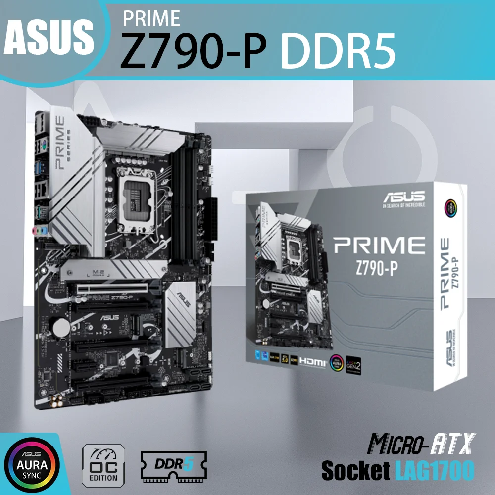 

New ASUS PRIME Z790-P DDR5 Motherboard LGA1700 Mainboard 128G Support Intel 12th 13th Gen I3 I5 I7 I9 Kit RGB ATX