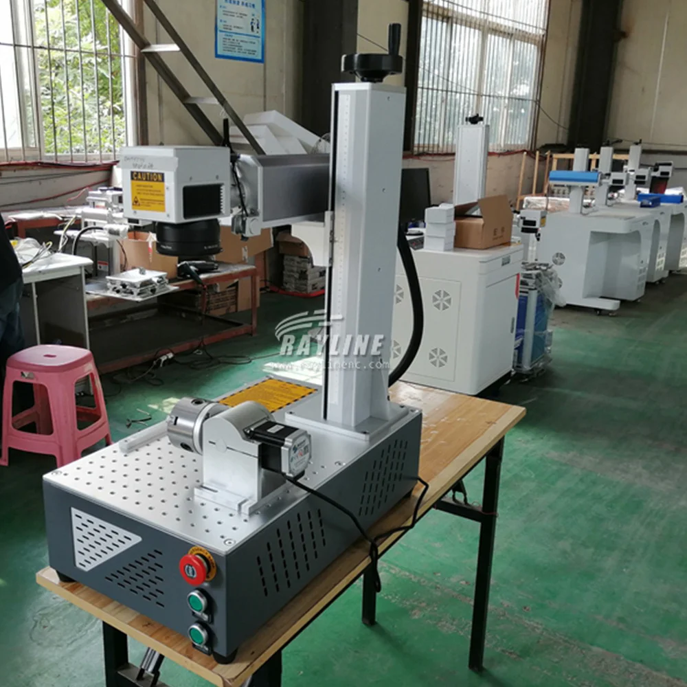 20W 30W 50W Jewelry UV Plastic Marker Optional Rotary 3D DIY Gold Steel Engraving Cutting Fiber Laser Marking Machine for Metal