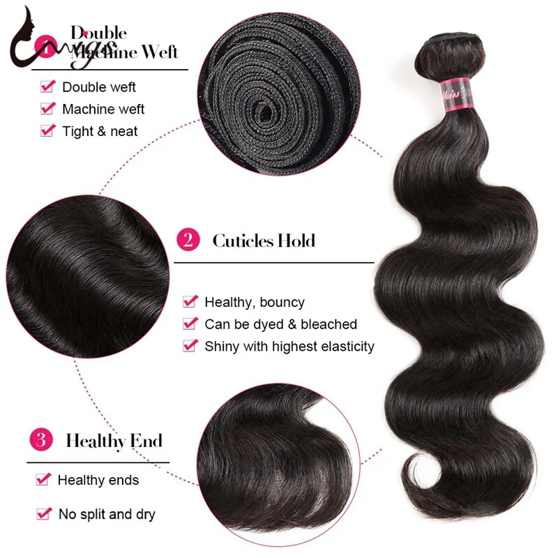 Long Body Wave Bundles Brazilian Hair Weave Bundles Human Hair Bundles 1/3/4 PCS 28 30 Inches Remy Hair Extensions Human Hair