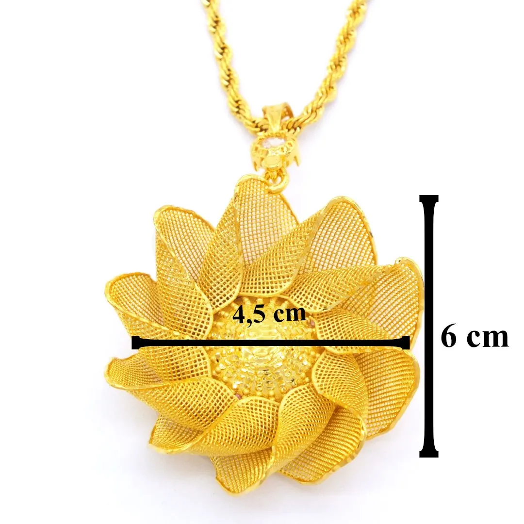 Kalung Wanita Berlapis Emas 22K 60 Cm Perhiasan Aksesori Kerja Tulle Buatan Tangan Kustom Hadiah Organisasi Pertunangan Pernikahan