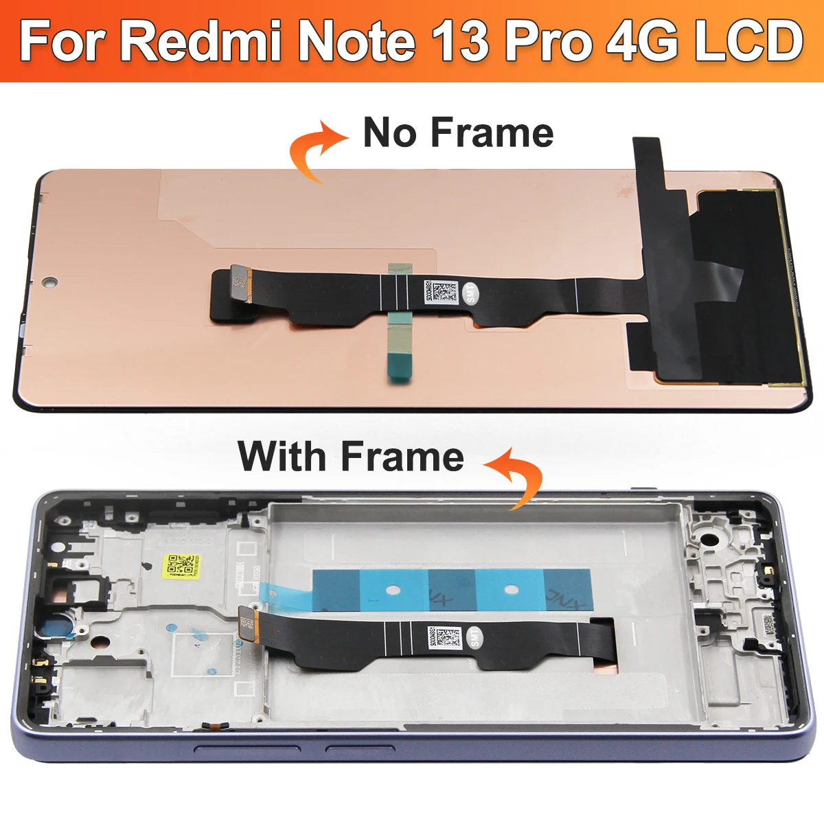 Imagem -02 - Montagem Digitador de Tela Sensível ao Toque Display Original para Xiaomi Redmi Note 13 Pro 4g ch Display Lcd Frame 6.67