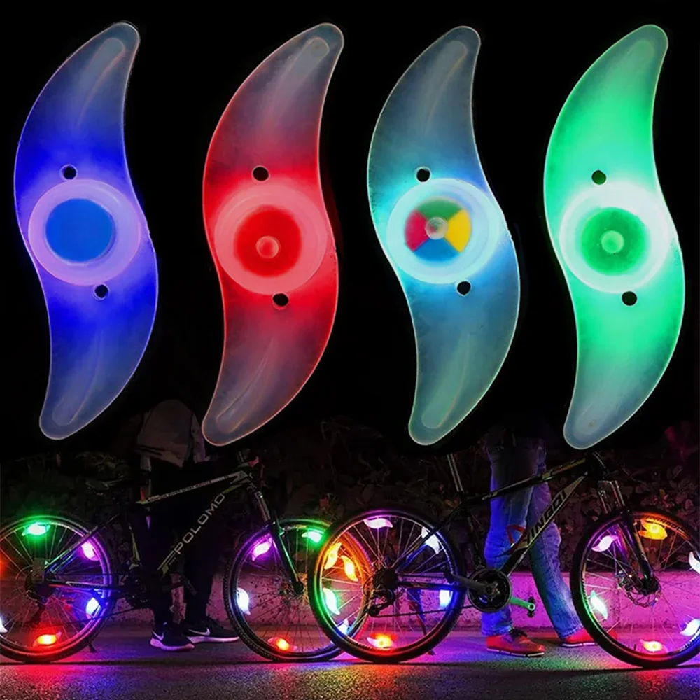 AliExpress NONE Bicycle Wheel Spoke Light Mini LED Neon Bike Spoke Light 3 Lighting Mode Safety Warning Light Cycling Light Bicycle Accessories