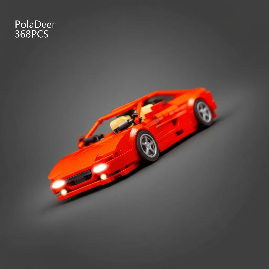 

PolaDeer MOC 368PCS DIY Xenia Onatopp Villain's vehicle F355 Building Blocks Assembly Model toy brick Children's birthday gifts