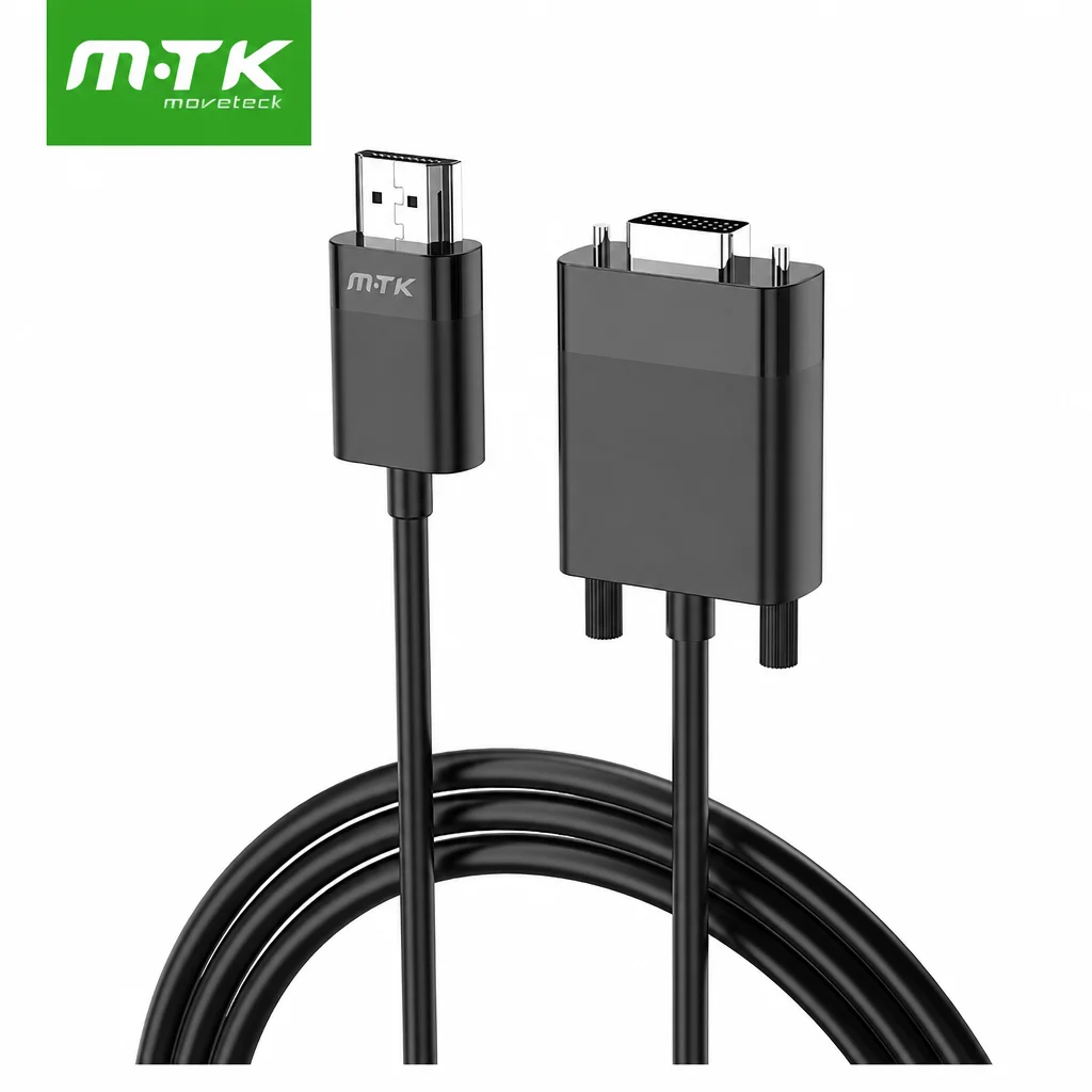 Adaptador HDMI a VGA Unidireccuinal (1080P, Audio 3.5mm, con Micro USB para Alimentación),Compatible con PC/Laptop/Consola Switch y PS4/ PS5 / TV Box/Raspberry Pi/Projector y HD TV (Negro)
