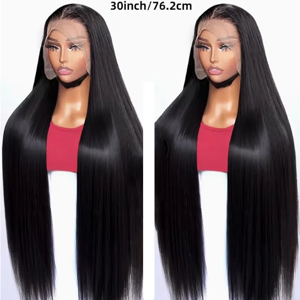 250% غلويليس شعر طبيعي مفرود الباروكات ارتداء والذهاب 7x5 13x6 Hd الدانتيل الباروكة الأمامية على التخليص بيع 30 بوصة مستقيم الدانتيل شعر مستعار أمامي #3