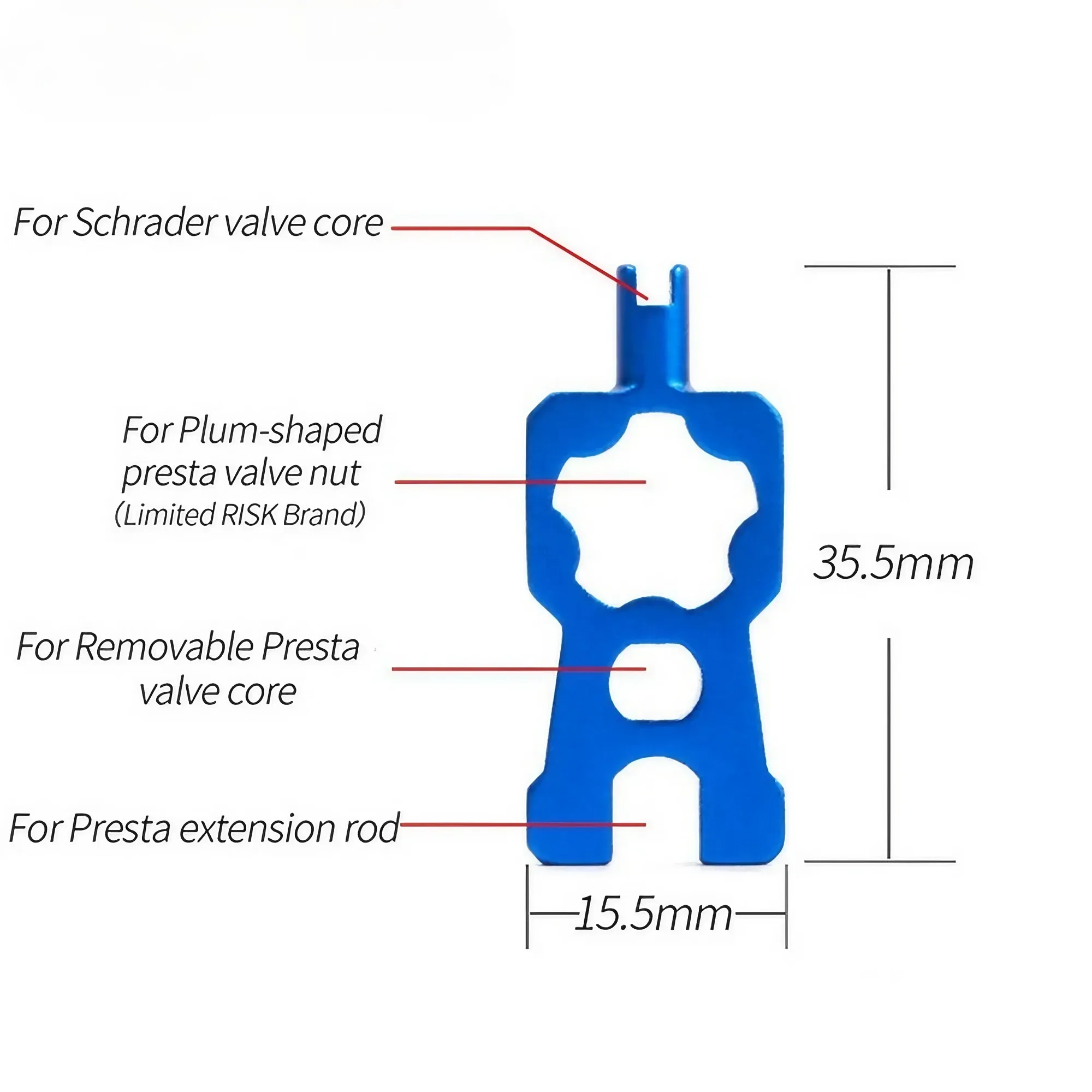 4 IN 1 Portable Repair Bicycle Valve Tools Valve Core Wrench MTB Road Bike Disassembly Installation Tool Removal Parts Blue