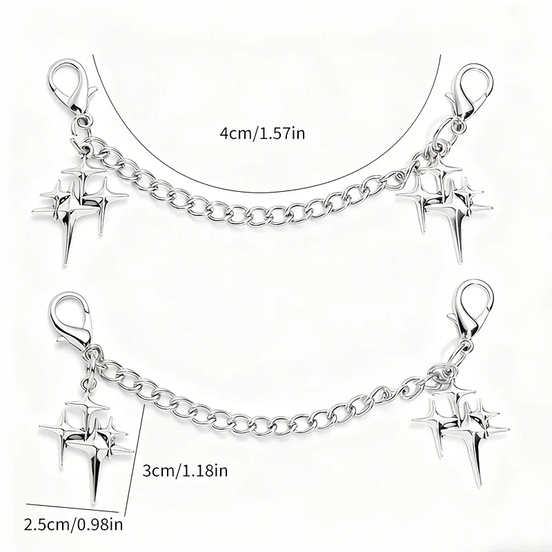 2 Pieces Of Gothic Cross pendant shoe chain pendants, suitable for daily wear, Halloween parties and as gifts