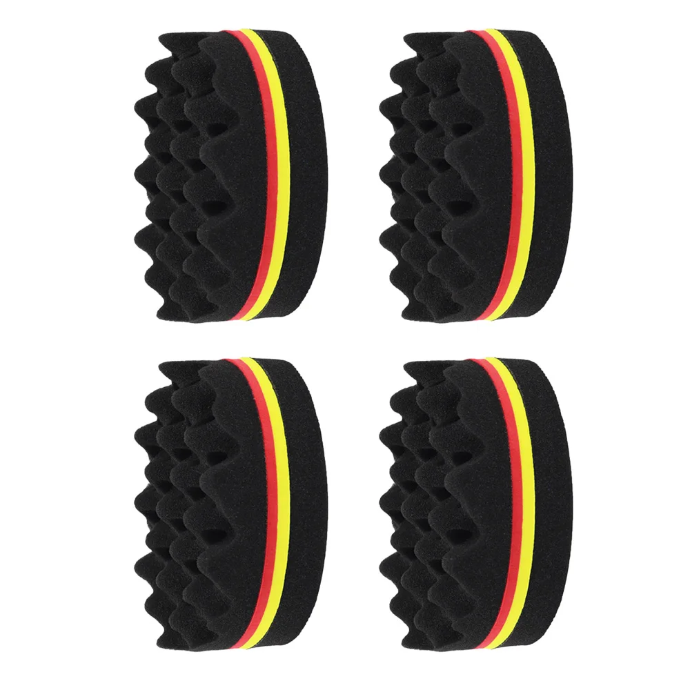 Oval Doppel Seiten Magic Twist Haar Pinsel Schwamm Pinsel Große Löcher Barber Schwamm Pinsel Twist Haar Afro Curl Als Haarpflege Werkzeuge – Detail 9