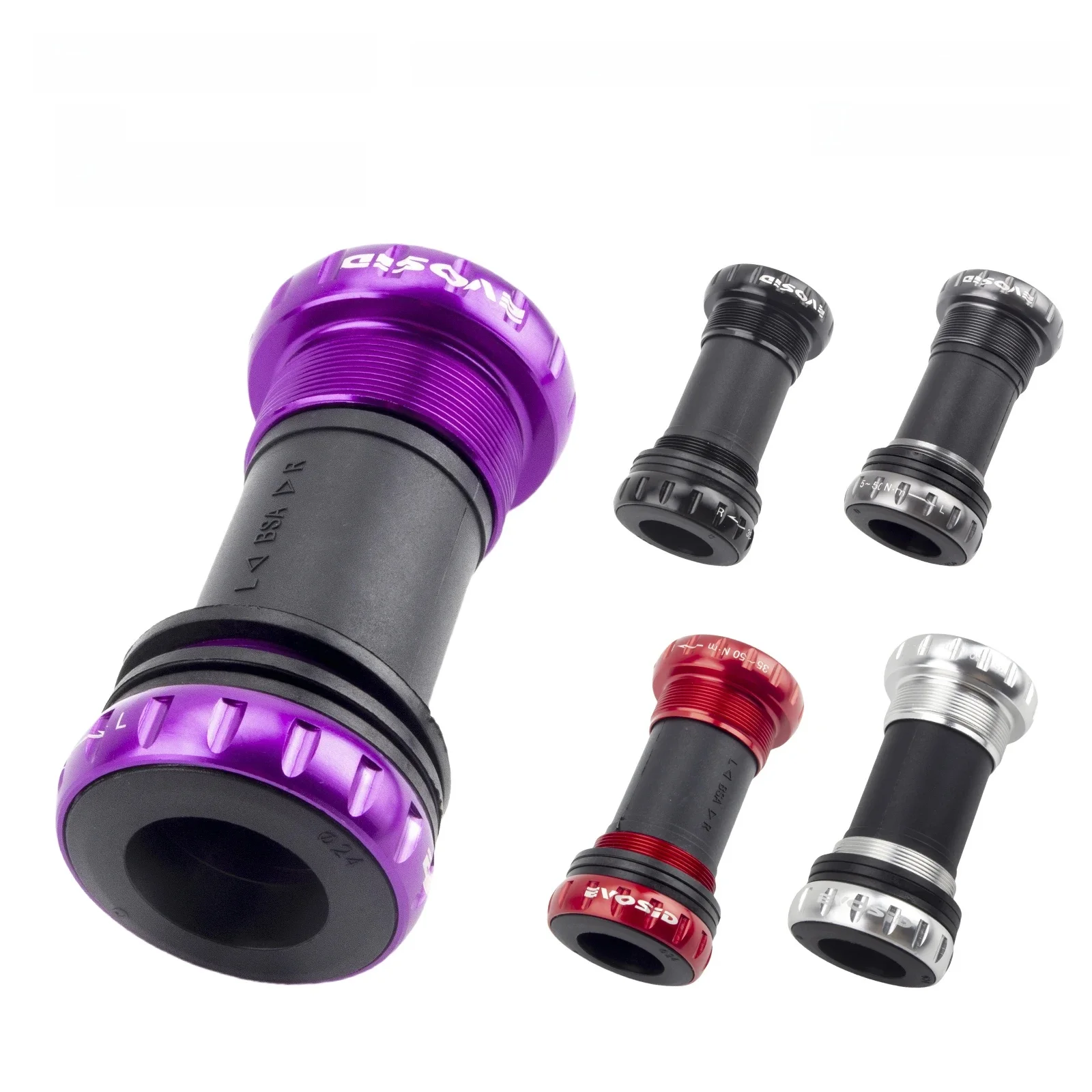 AliExpress NONE EVOSID BB68 BB91 BSA 24mm Bottom Brackets Center Shaft MTB Road Bike BB Aluminum CNC for Shimano 68 73mm Crankset