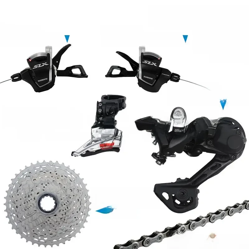 AliExpress Shimano SHIMANO SLX M7000 2x11 Speed Groupset include M7000 Shifters Front Derailleur M5120 Rear Derailleur M5100 Cassette 42T and Chain