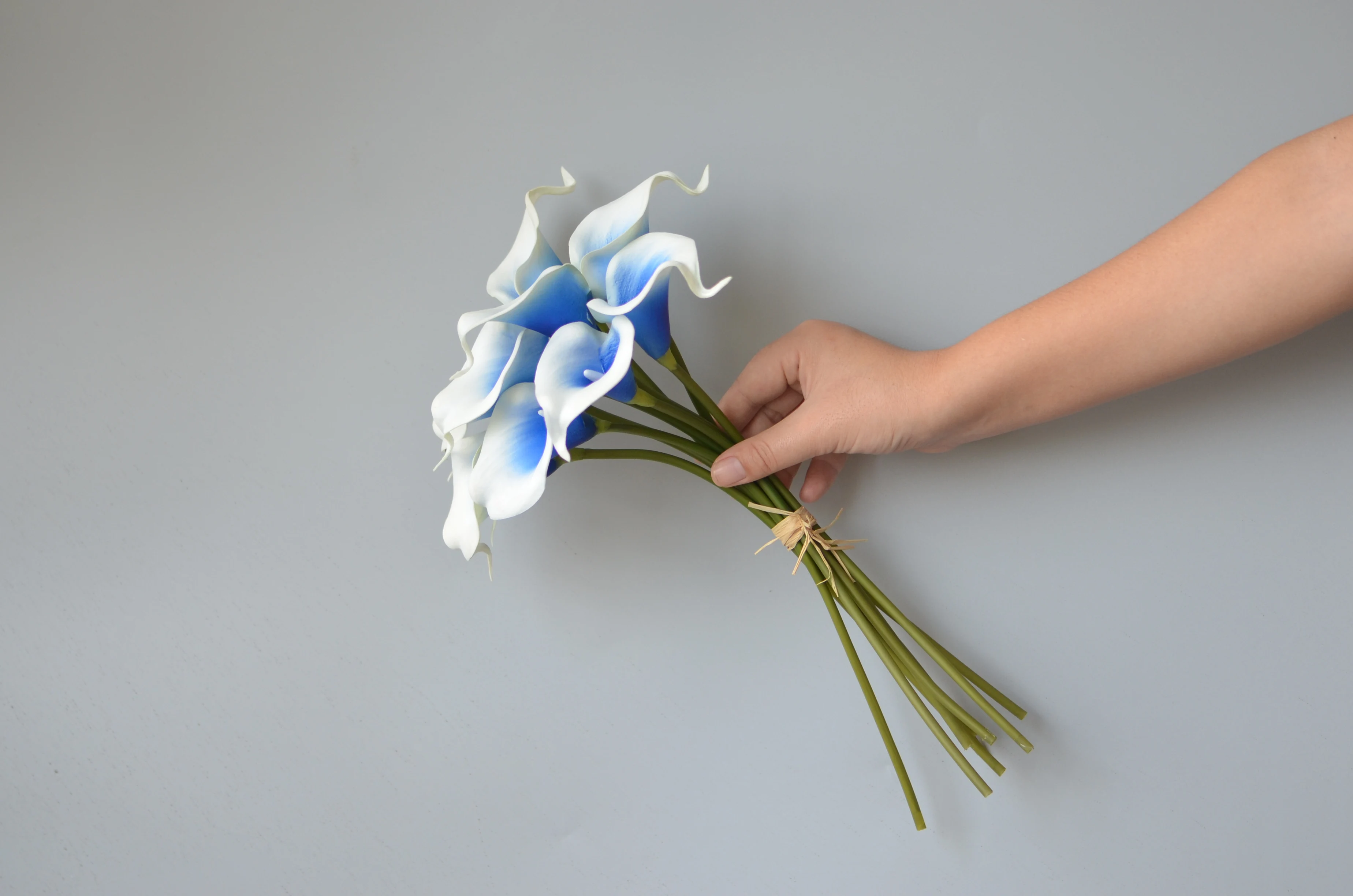 9 Royal Blue Calla Lily, Real Touch Calla Lily, Picasso Royal Blue Calla Lily, DIY Calla Lily Bouquet, DIY Wedding Flowers