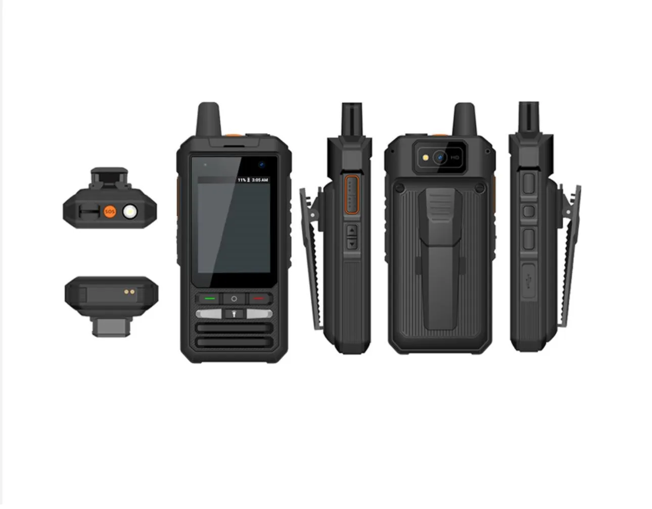 Zello-walkie-talkie PTT F3 PTT POC, teléfono móvil 4G LTE, GPS GLONASS, 5MP, 5300 pulgadas, IP54, impermeable, WiFi, Bluetooth, 2,4 mah