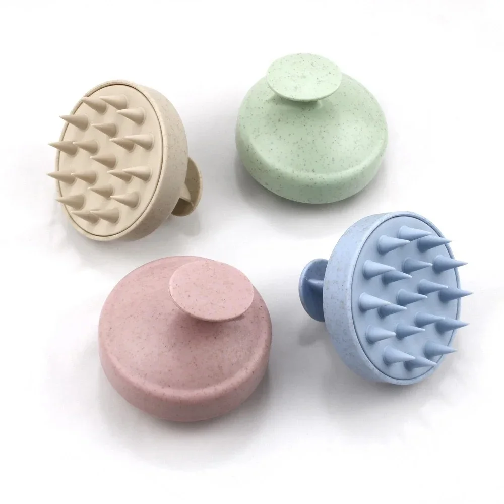 Brosse à shampoing en Silicone, brosse de Massage corporel, bain-douche, outil de Salon de coiffure, peigne de Massage du cuir chevelu, peigne de lavage des cheveux, 1/2 pièces