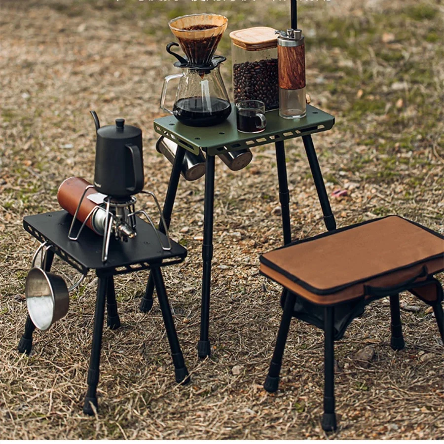Table et chaise d'extérieur à double usage, tabouret Portable relevable, chaise de Camping pour pêche en plein air, bureau