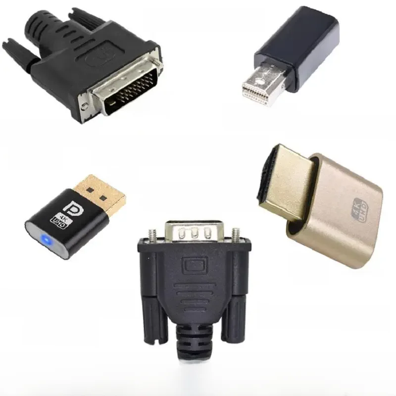 4K HDMI Dummy Plug DP VGA DVI Mini DP Display Emulator Virtual Monitor Headless Display Adapter EDID Emulator EDID Headless — zdjęcie 2