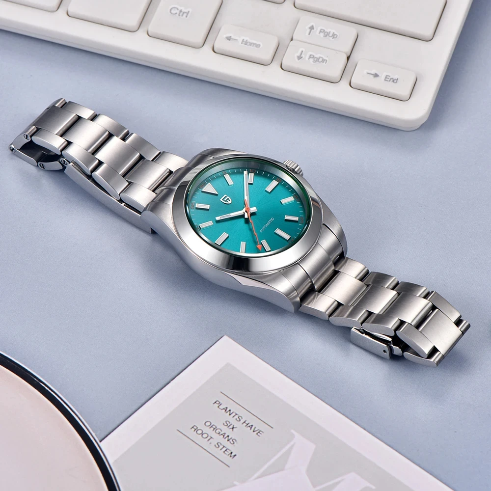 PAGANI DESIGN Men\'s Mechanical Watches Luxury Automatic Watch For Men NH35A Stainless steel Green Glass Sapphire Reloj hombre