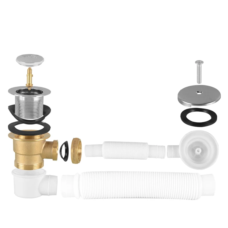 Accessori per scolapiatti per vasca da bagno 40/45/60/68mm valvola di scarico per deodorante per vasca in legno con nucleo rimbalzante interamente in rame