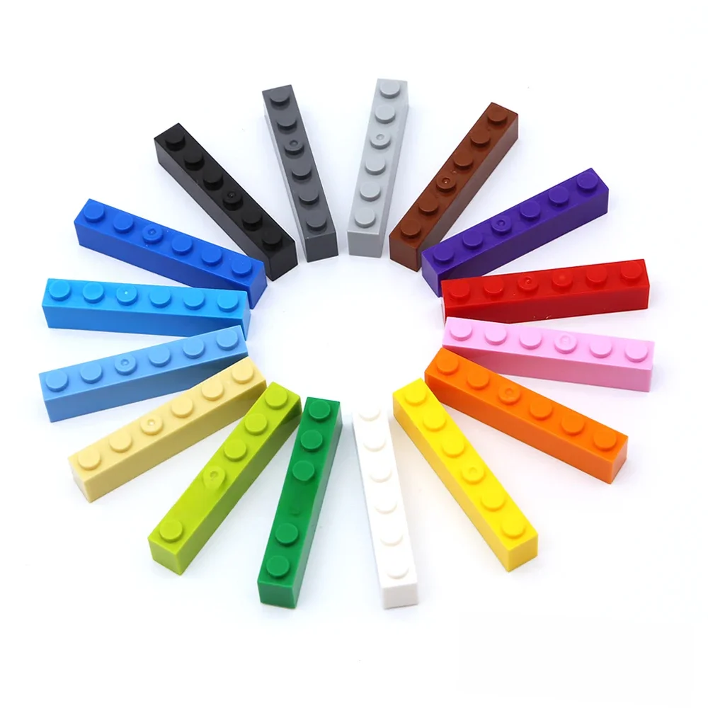 40 stücke DIY Bausteine Dicke Zahlen Bricks 1x6 Punkte Pädagogisches Kreative Größe Kompatibel Mit