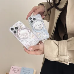 Cute animal bears and cats Magnetic stand for iPhone 16 15 Pro Max 14 13 pro12 11 Wireless charging Neko for Magsafe phone Case