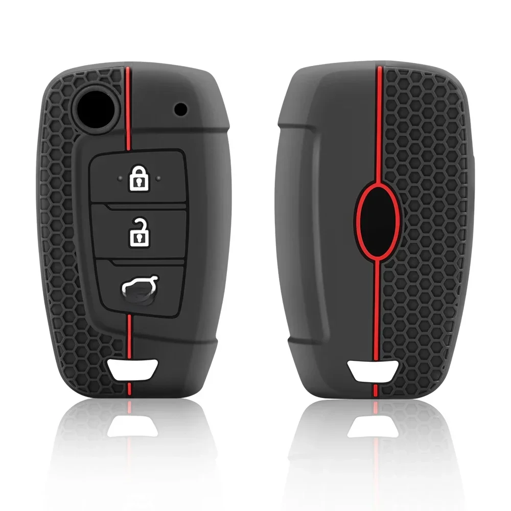 Étui de clé à distance de voiture en silicone, housse de clé, Hyundai 4.3, son 2022, 2023, Accent, Soladditif, Elantra, I30, I35, I40, Kona, Billy, MacMiCreta