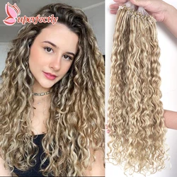 Estensioni dei capelli Micro Loop dell'onda dell'acqua Micro perline ricci estensioni dei capelli umani estensioni dei capelli Micro link dei capelli di Remy 1.0G/strand
