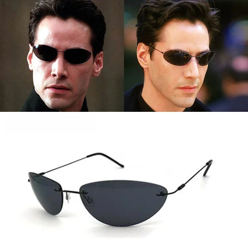 Upgrade Cool Matrix Smith Stil Polarisierte Sonnenbrille Ultraleicht Randlose Männer Fahren Design Polaroid Sonnenbrille Oculos De Sol