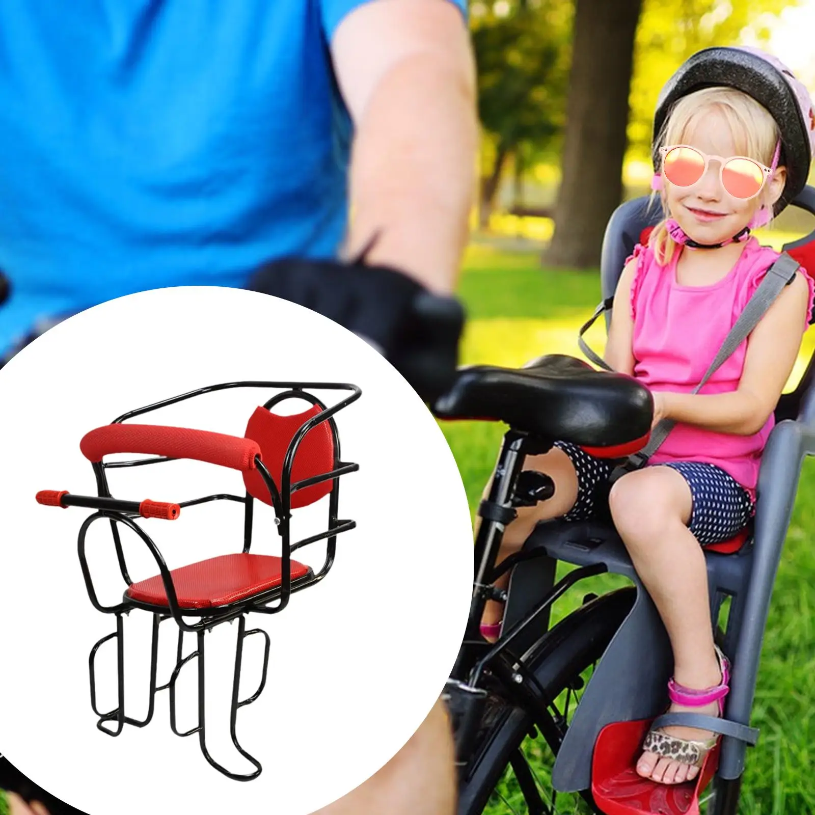 จักรยานเด็กที่นั่งด้านหลัง Baby Carrier เท้าเหล็ก Mount ปลอดภัยแบบพกพาเด็กจักรยานที่นั่งที่ถอดออกได้สําหรับไฟฟ้า BIKE Part