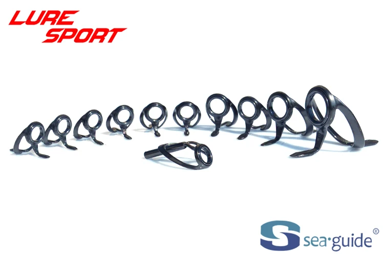 SEAGUIDE Heavy Duty Black Frame 13pcs 11pcs10pcs 8pcs Guide Set HBXRESG20 Boat Rod Building Component Guide Repair DIY Accessory