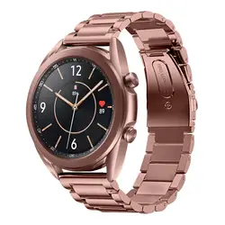 Watch Bands Compatible with Samsung Galaxy Watch 3 Band 41mm Mystic Bronze Stainless Steel Metal Business Strap Accessories