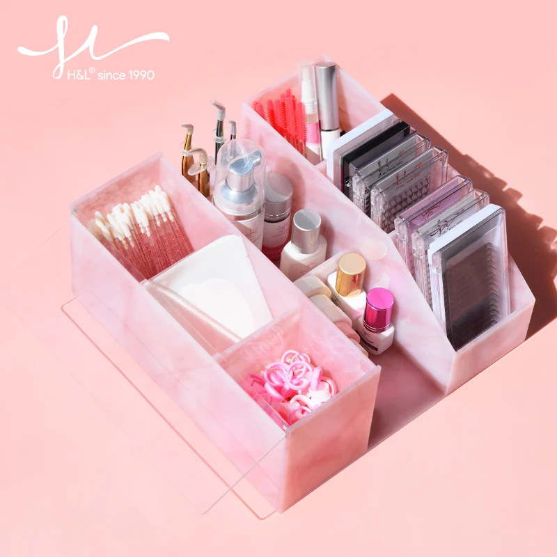 LashLady Multifunctional Eyelash Tool Storage Box for Beauty Salon/ Personal Uses Acrylic Material  Large Capacity