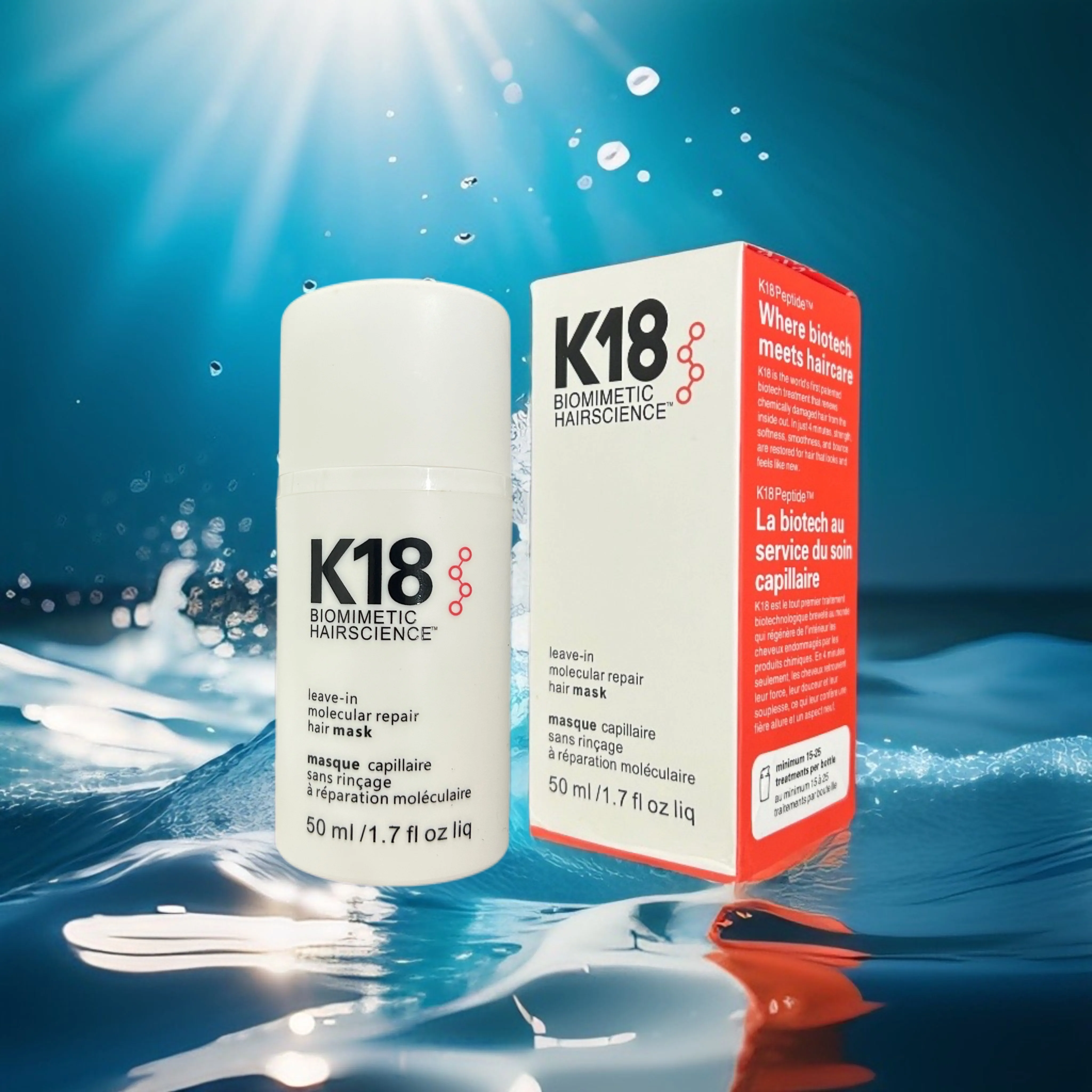 K18 Leave-In Repair Hair Mask Treatment to Repair Dry or Damaged Hair - 4 Minutes to Reverse Hair Damage from Bleach, Color, Che