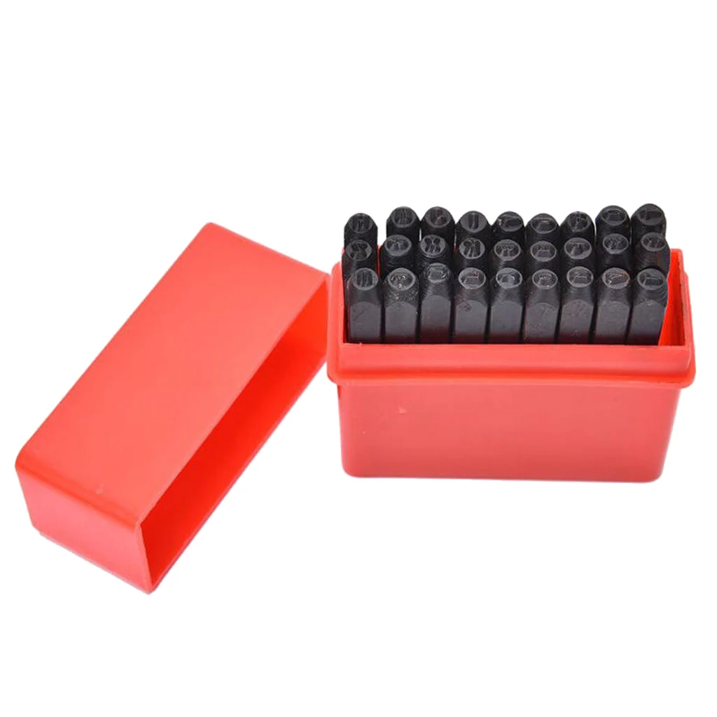 3mm/4mm/5mm/6mm/10mm/12.5mm Stamps Letters Alphabet Numbers Set Punch Steel Metal Tool Craft