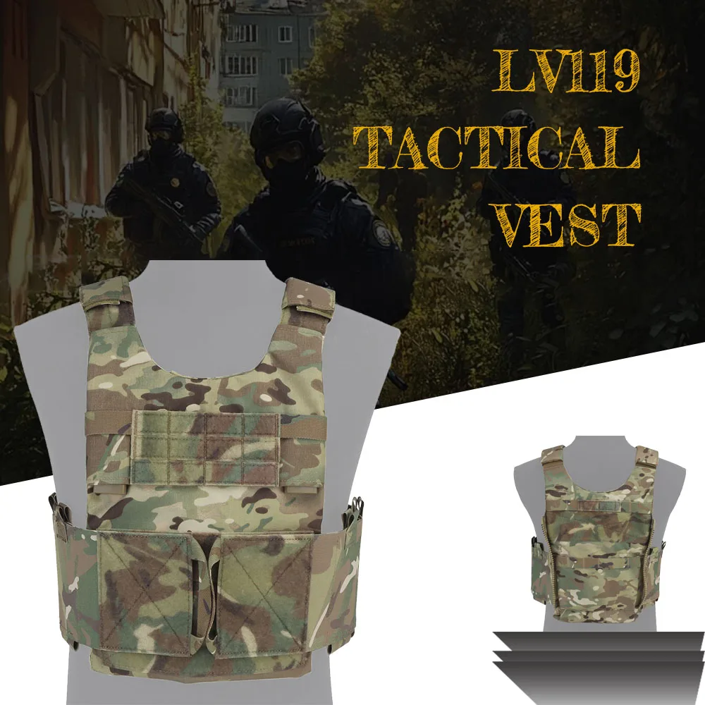 

LV119 Tactical Vest Zip-on Expansion Assault Back Panel Storage Bag Spiritus Conceal Carry Systems Plate Carrier Hunting Vest