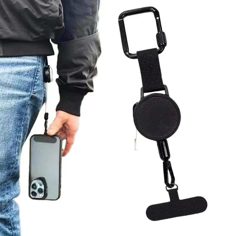 AliExpress Anti-Theft Retractable Phone Lanyard Tether Cellphone Tab Strap with Carabiner Anti-Drop Harness for Hiking Cycling Climbing
