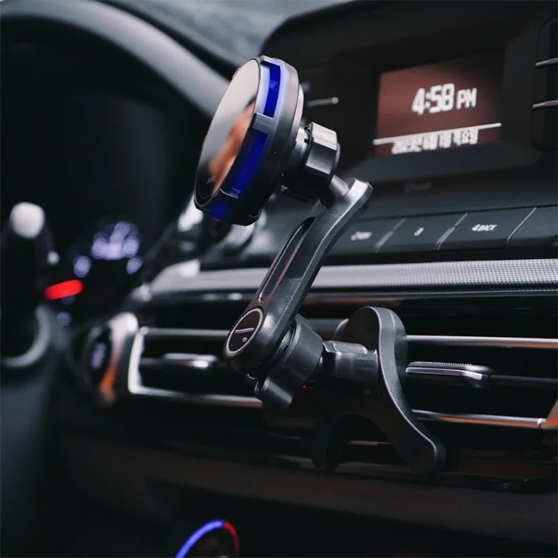 [شحن بدرجة حرارة منخفضة] مبرد تشغيل السيارة Bauato Supercool المغناطيسي بقدرة 15 وات، شحن لاسلكي سريع