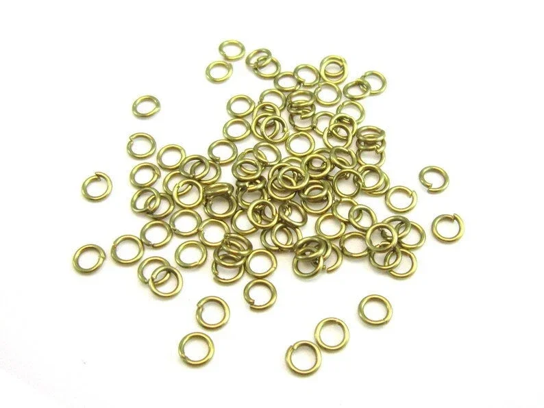 1000pcs Brass Jump Rings, Open jump rings, 4x0.7mm, 4x0.6mm, 4x0.5mm, Link Chain Connector, Jewelry making R301