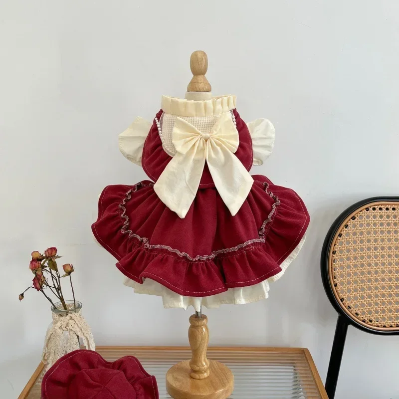Spódnica dla kota Spódnica księżniczki z kokardą Sukienka dla zwierząt Lolita Teddy Bichon Yorkshire Terrier Spódnica dla psa — zdjęcie 2