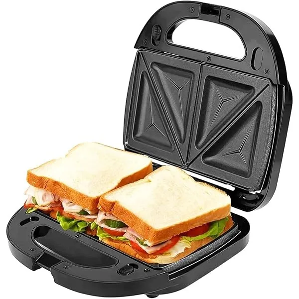 Sandwichera Eléctrica 750W Sokany 2 en 1 | Tostadora y Grill Antiadherente | Placas Triangulares | Indicador LED | Asa… — oferta en AliExpress