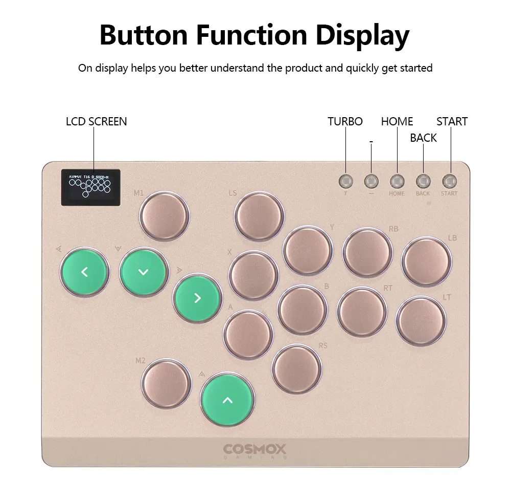 Haute42 Aluminiumlegierung Hitbox Hebellos-Arcade-Stick Kampfspiel Hitbox Controller für PC/PS4/PS5 Joystick Arcade-Controller – Detail 23