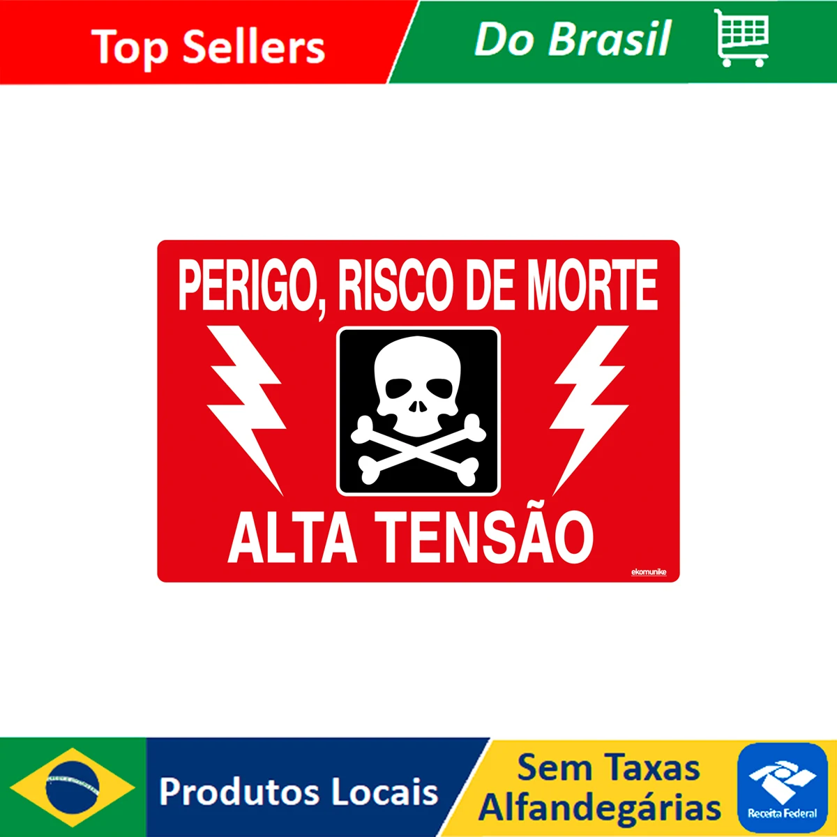 High Tension Death Risk 30x20 Ekomunike - S-221 F9e Signal Plate Danger