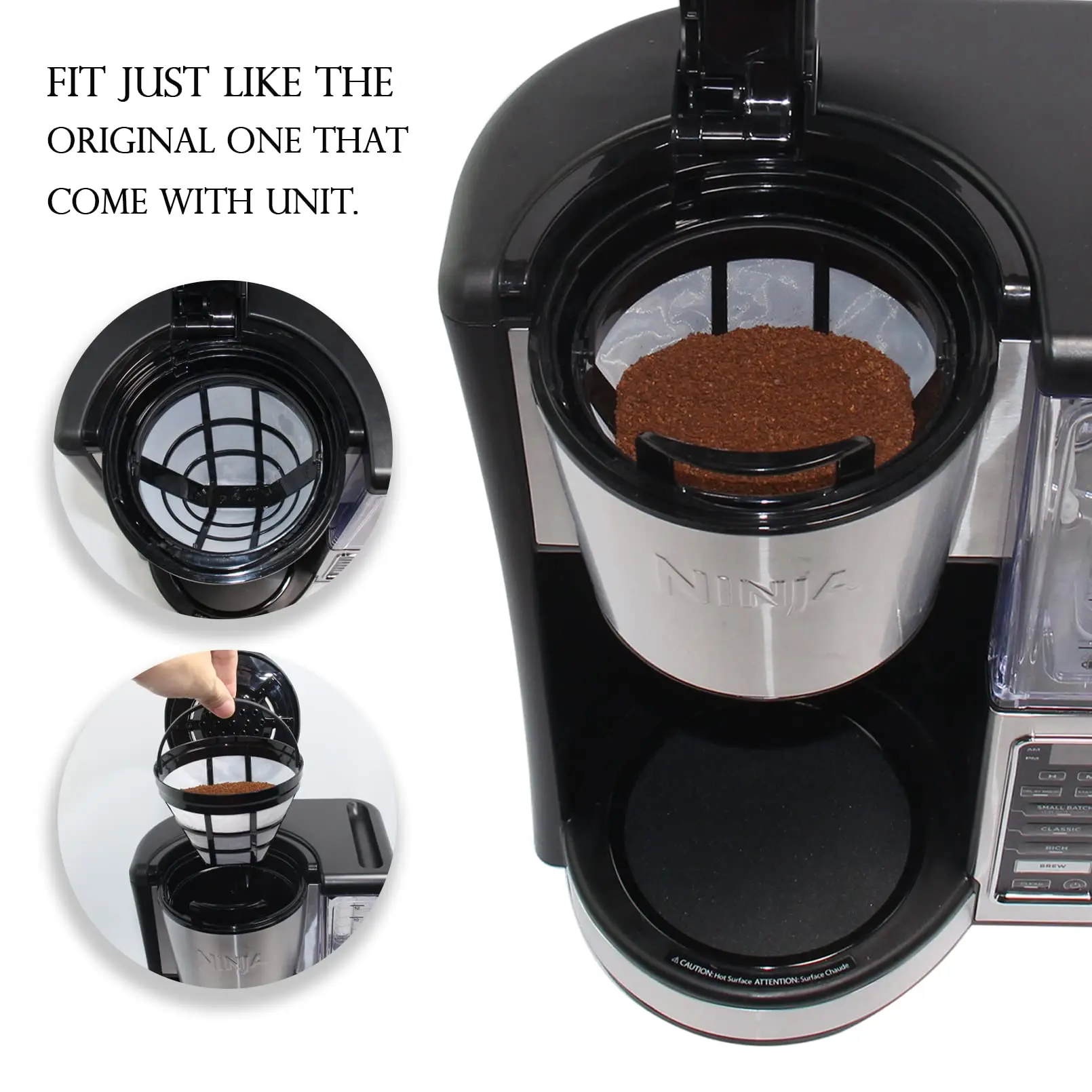 Reusable Coffee Filter Compatible With Philips HD7751 Cone Coffee Filter Suitable for 10-12Cup Brewer Coffee Machine Accessories