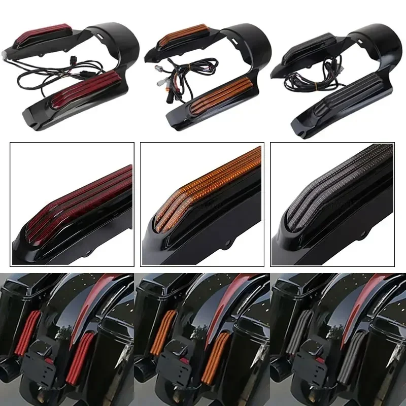 Motocykl LED tylny błotnik rozszerzenie podbródkowa dla Harley Touring Electra przemieszczanie się po ulicy Road King 2014-2020 FLHTK FLHR akcesoria — zdjęcie 2