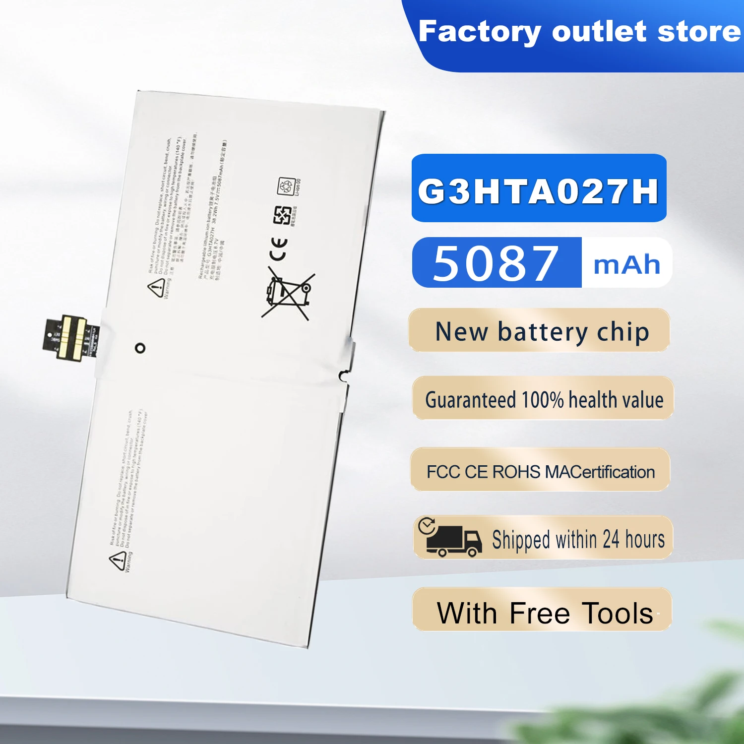 DXT New G3HTA027H DYNR01 Laptop Battery for Microsoft Surface Pro 4 1724 12.3